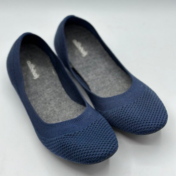 Allbirds Women'sTree Breezers Ballet Slip On Knit Flats Navy Blue Size 8.5 - Picture 1 of 9